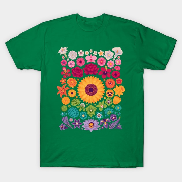 Floral Spectrum T-Shirt by Waynem